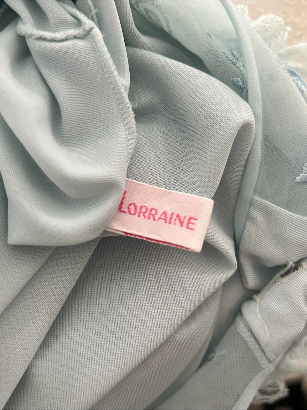 Vintage Baby Blue 3/4 Sleeve Midi Nightgown